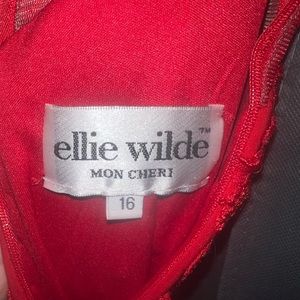Ellie Wilde Cherry Red Prom Dress. Size 16.